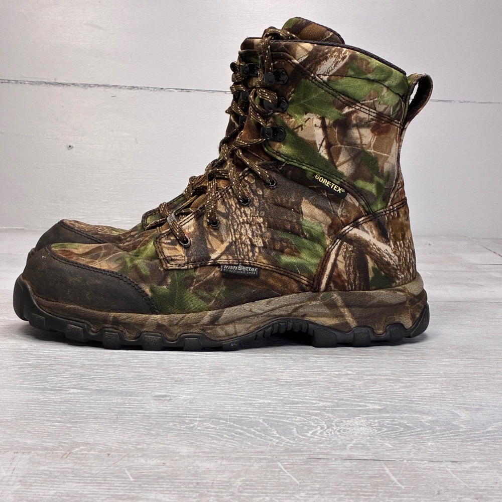 Irish Setter Red Wing 3858 Hunting Boots Mens 12 D Camo Gore-Tex Waterproof